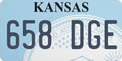 KS license plate 658DGE