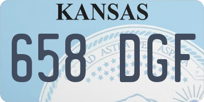 KS license plate 658DGF