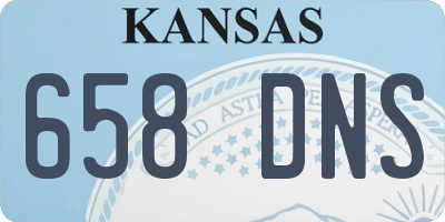 KS license plate 658DNS