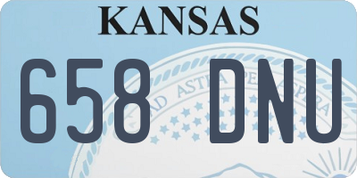 KS license plate 658DNU