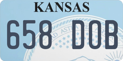 KS license plate 658DOB