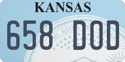 KS license plate 658DOD