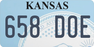 KS license plate 658DOE