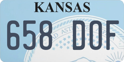 KS license plate 658DOF