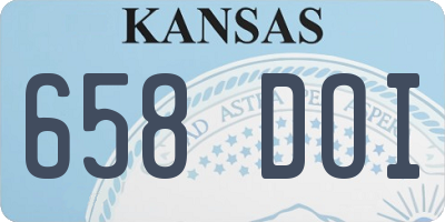 KS license plate 658DOI