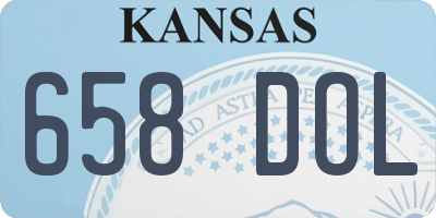 KS license plate 658DOL