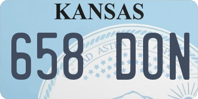 KS license plate 658DON