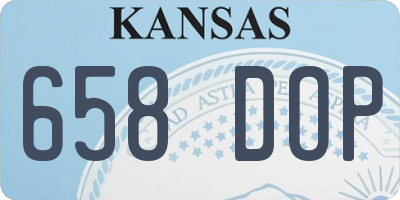 KS license plate 658DOP