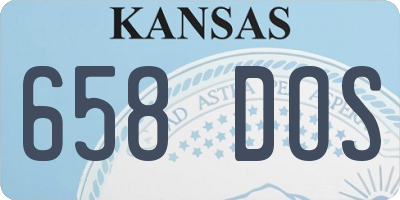 KS license plate 658DOS