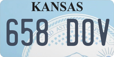 KS license plate 658DOV