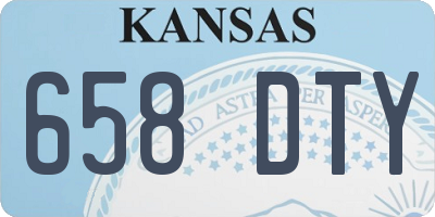 KS license plate 658DTY