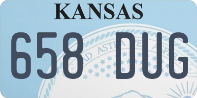 KS license plate 658DUG