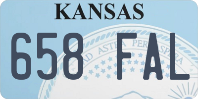 KS license plate 658FAL