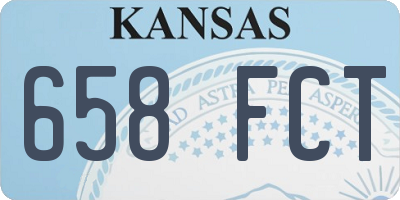 KS license plate 658FCT