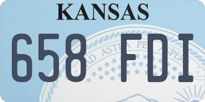 KS license plate 658FDI