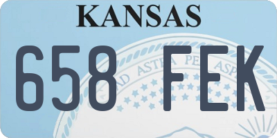 KS license plate 658FEK