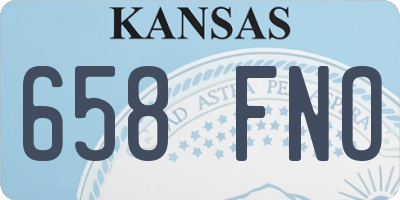 KS license plate 658FNO