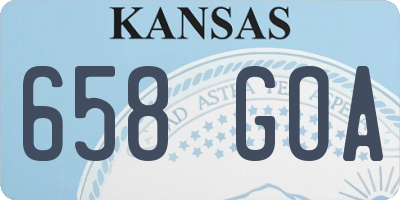 KS license plate 658GOA