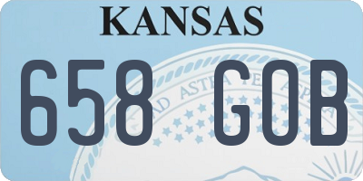 KS license plate 658GOB