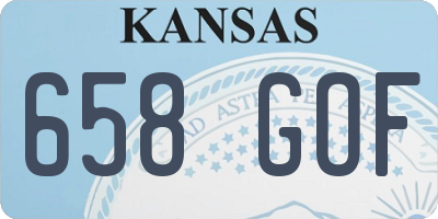KS license plate 658GOF