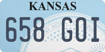 KS license plate 658GOI