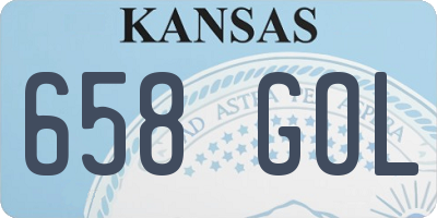 KS license plate 658GOL