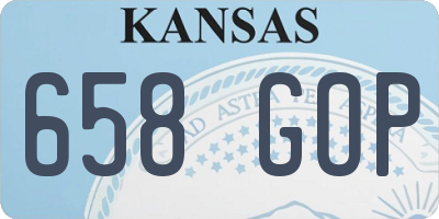 KS license plate 658GOP