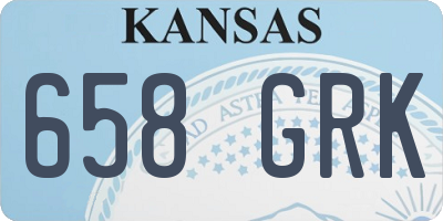KS license plate 658GRK