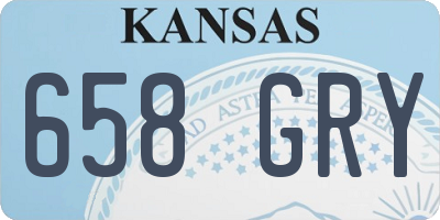 KS license plate 658GRY