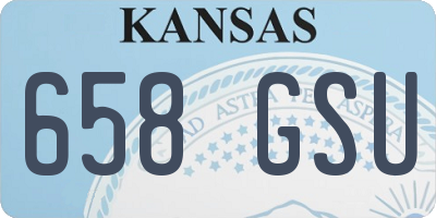 KS license plate 658GSU