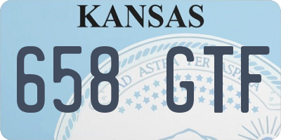 KS license plate 658GTF