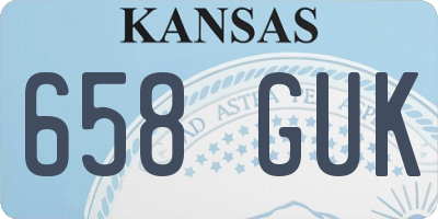 KS license plate 658GUK