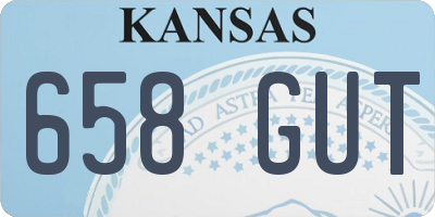 KS license plate 658GUT