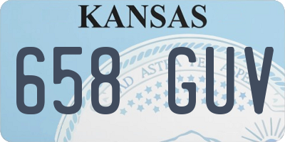 KS license plate 658GUV