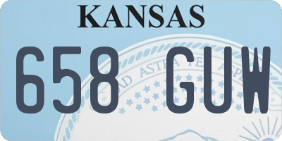 KS license plate 658GUW
