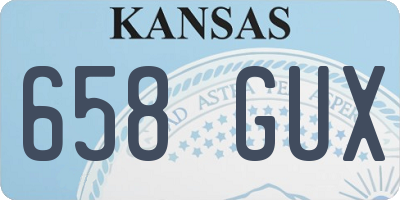 KS license plate 658GUX