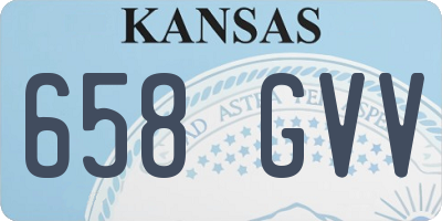 KS license plate 658GVV