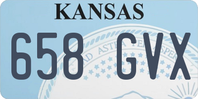 KS license plate 658GVX