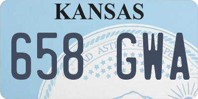 KS license plate 658GWA