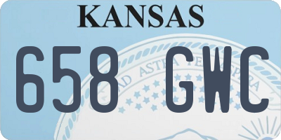KS license plate 658GWC