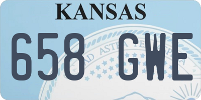KS license plate 658GWE