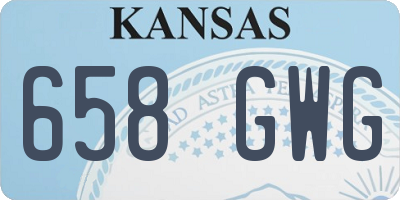 KS license plate 658GWG