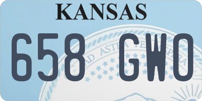 KS license plate 658GWO