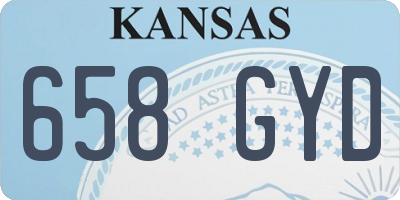 KS license plate 658GYD