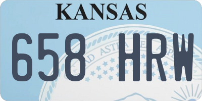 KS license plate 658HRW