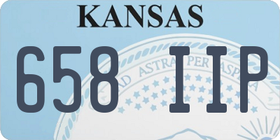 KS license plate 658IIP