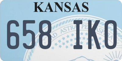 KS license plate 658IKO