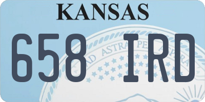KS license plate 658IRD
