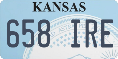 KS license plate 658IRE