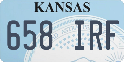 KS license plate 658IRF